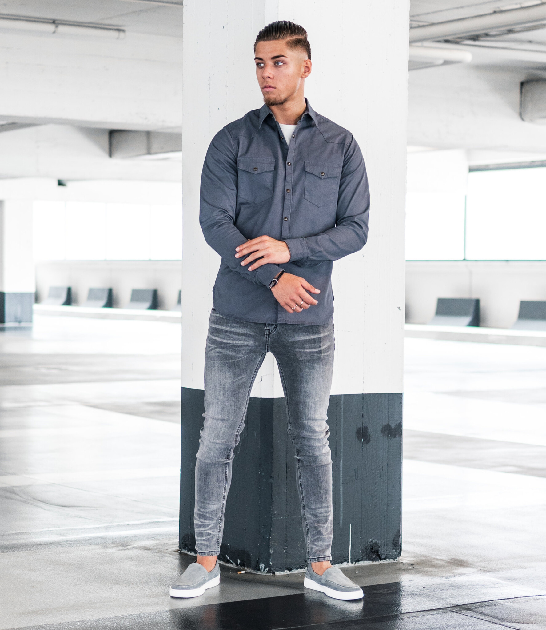 Zumo Slim Fit Shirts CODY Grey