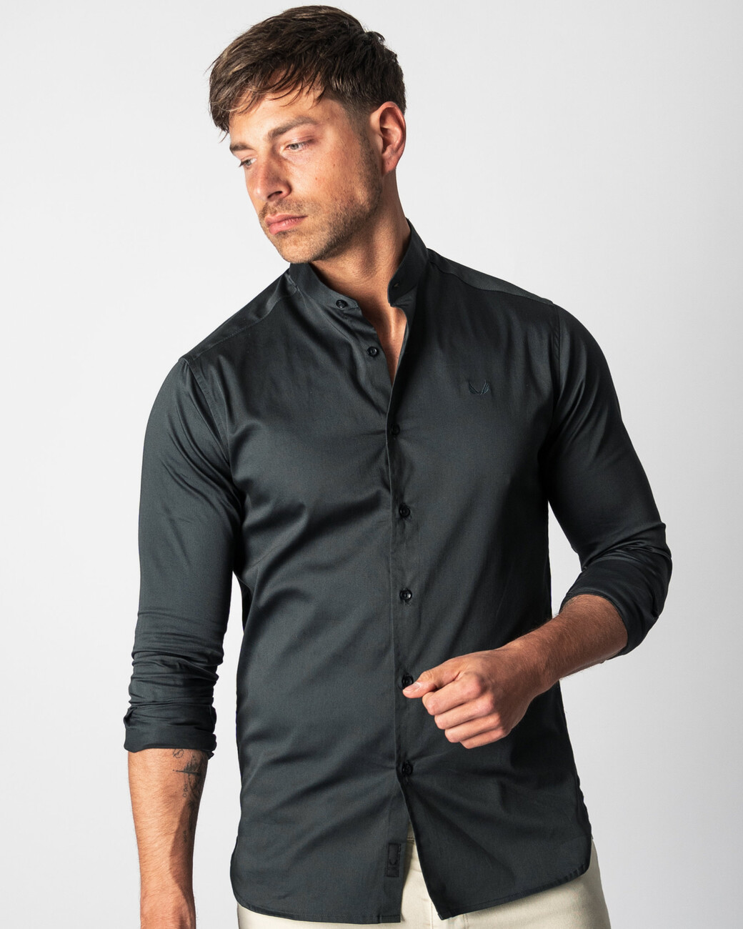 Zumo Slim Fit Shirts ELIJAH-N DarkGrey