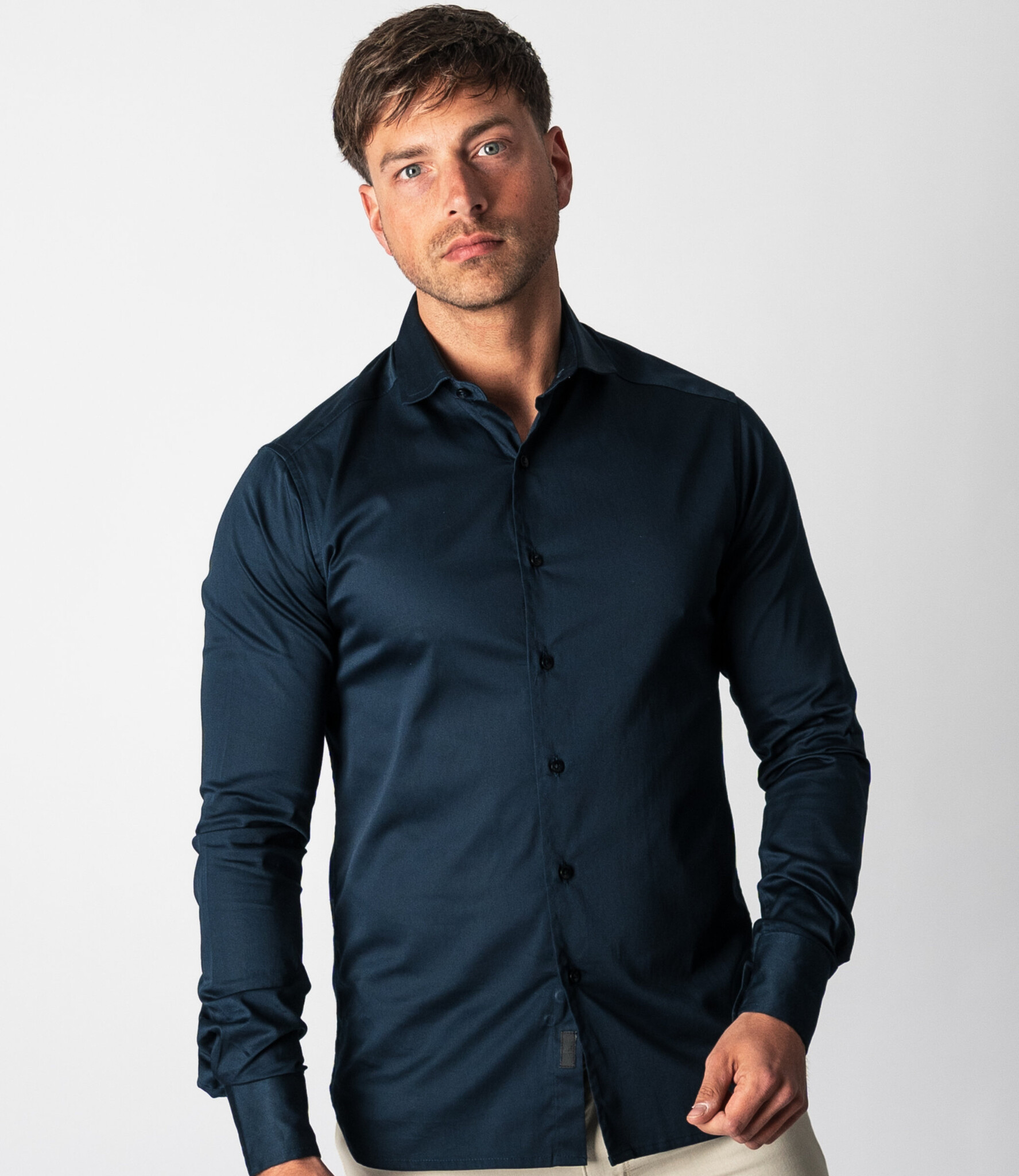 Zumo Slim Fit Shirts KEITH-N Navy