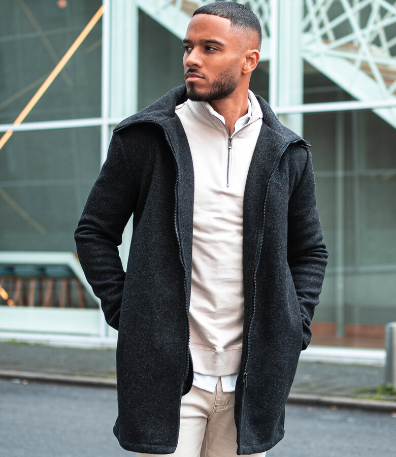 Zumo Slim Fit Coats CLERMONT BlackMelee