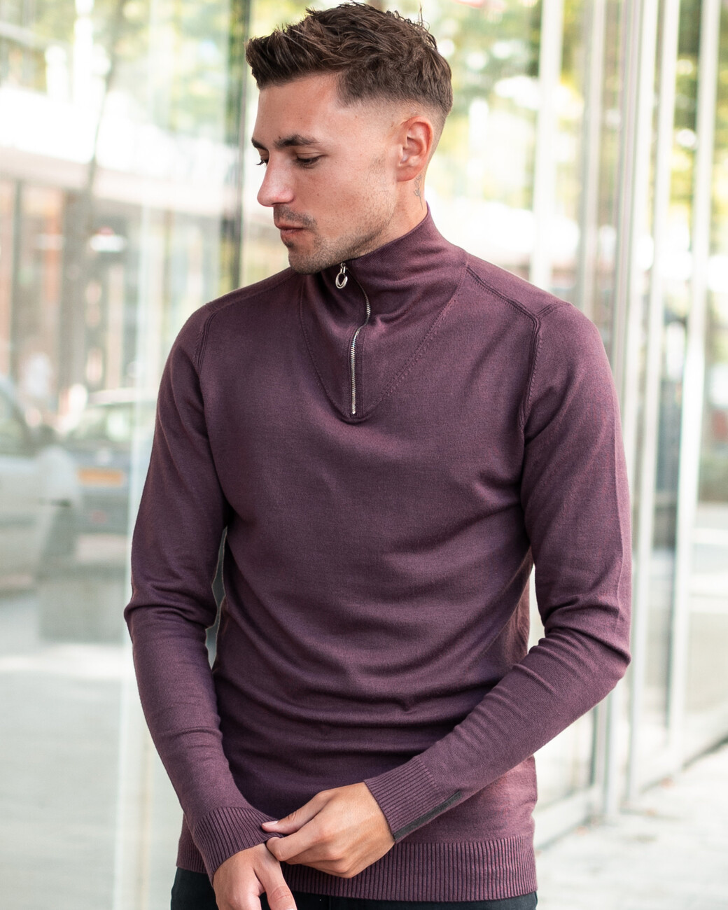 Zumo Slim Fit Pulls BARRIT RedWine