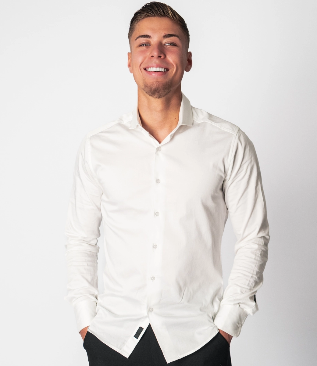 Zumo Slim Fit Shirts KEITH Cream