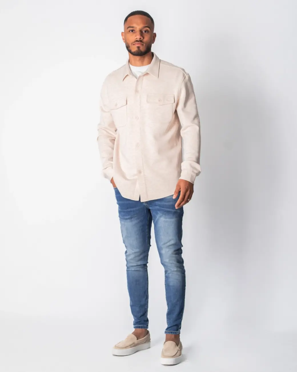 Zumo Regular Fit Overshirts FINN BeigeMelange