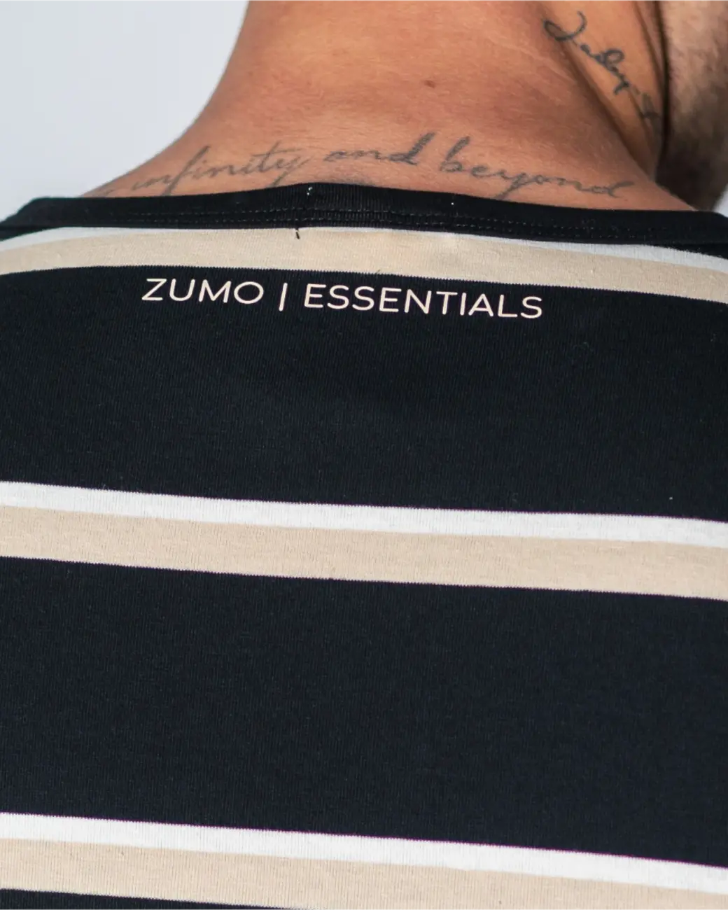 Zumo Slim Fit T-shirts SLY-3-STRIPE BlackSandCream