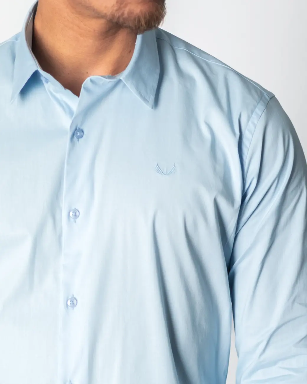 Zumo Slim Fit Shirts CHUCK-LS LightBlue