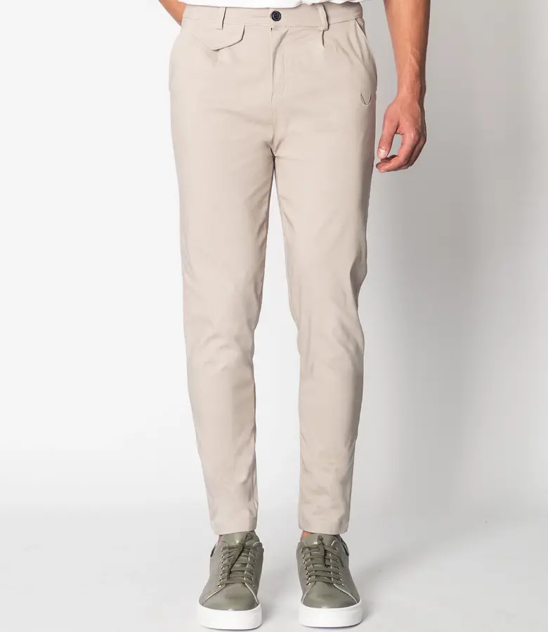 Zumo Slim Fit Pants VALERIO-N-BENGA-T-LONG Sand