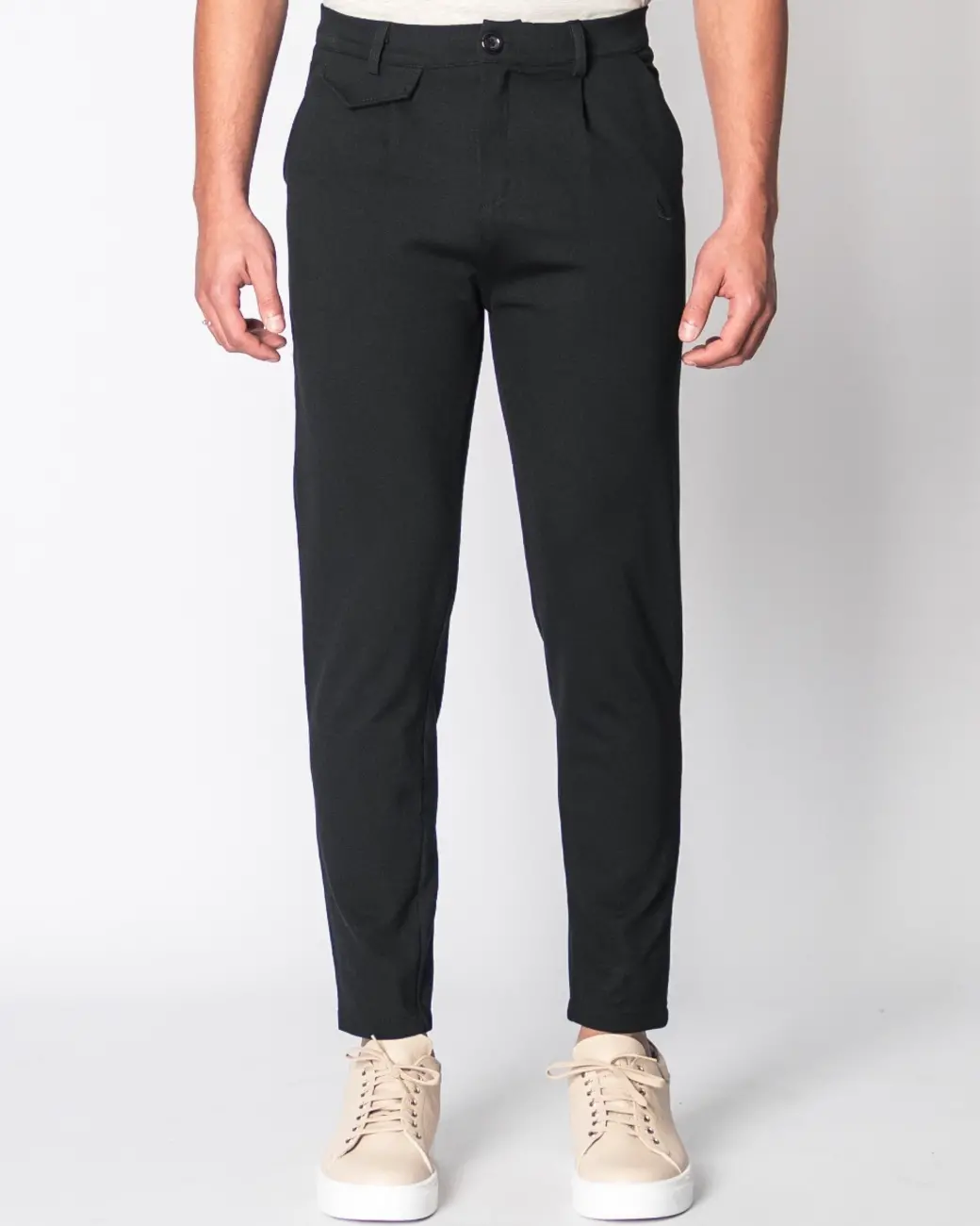 Zumo Slim Fit Pants VALERIO-PM-LONG Black