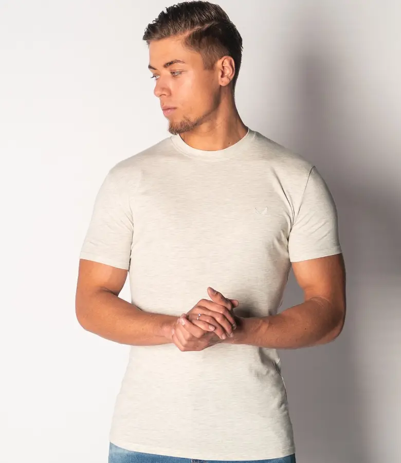 Zumo Slim Fit T-shirts STONE BeigeMelee