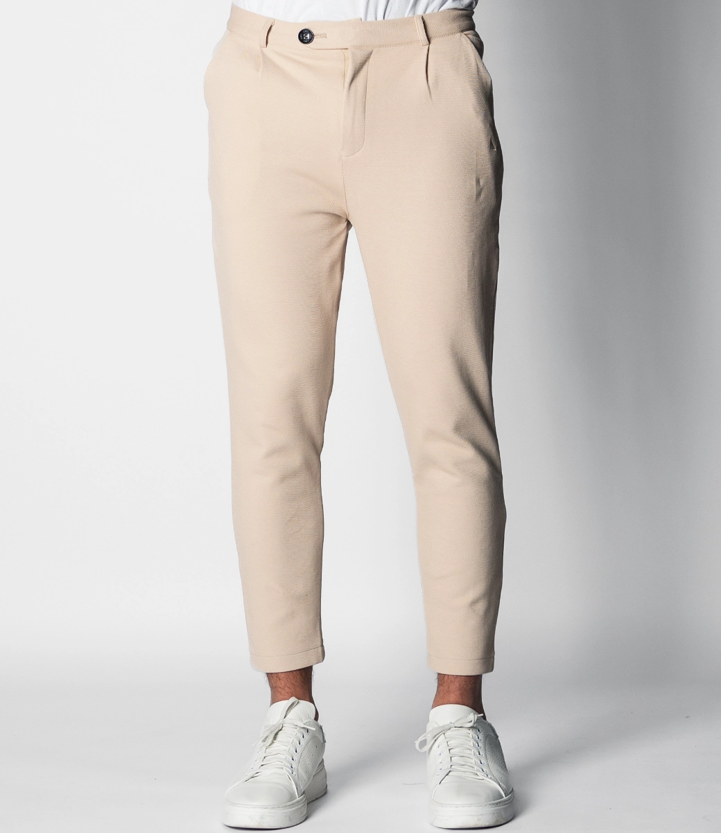 DUKE-HP Beige - Carrot Fit Pants