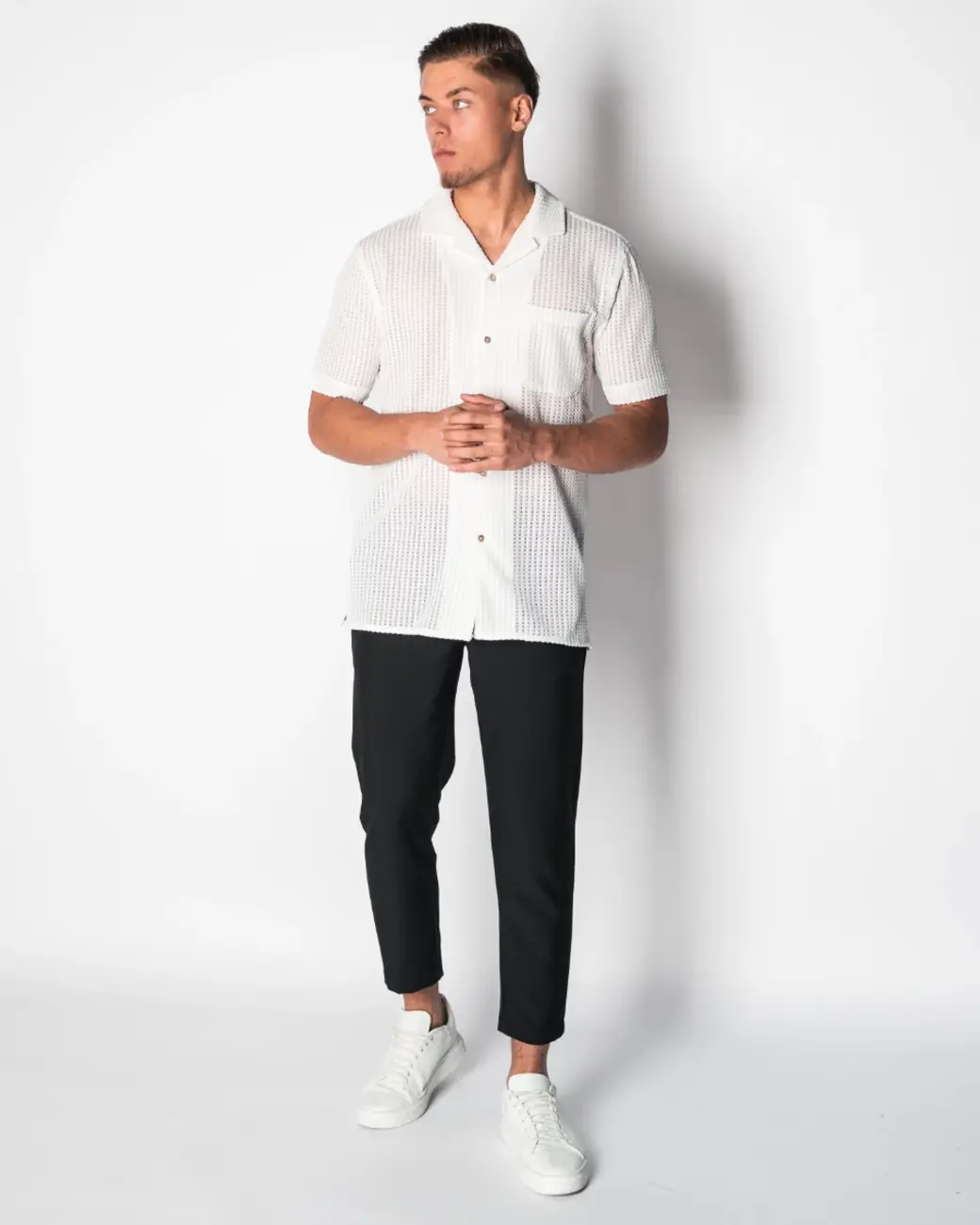 Zumo Regular Fit Shirts DOBBY White