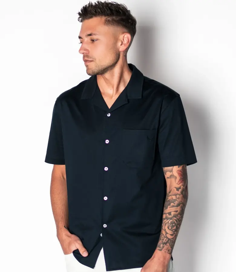 Zumo Regular Fit Shirts BEAU-MC Navy