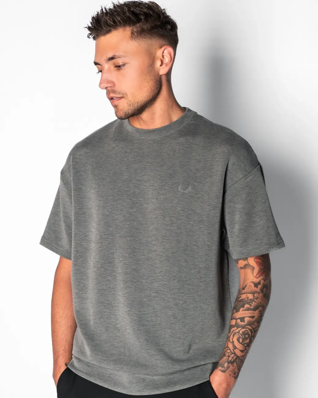 Zumo Oversized Fit Sweatshirts PRINCE-B Grey