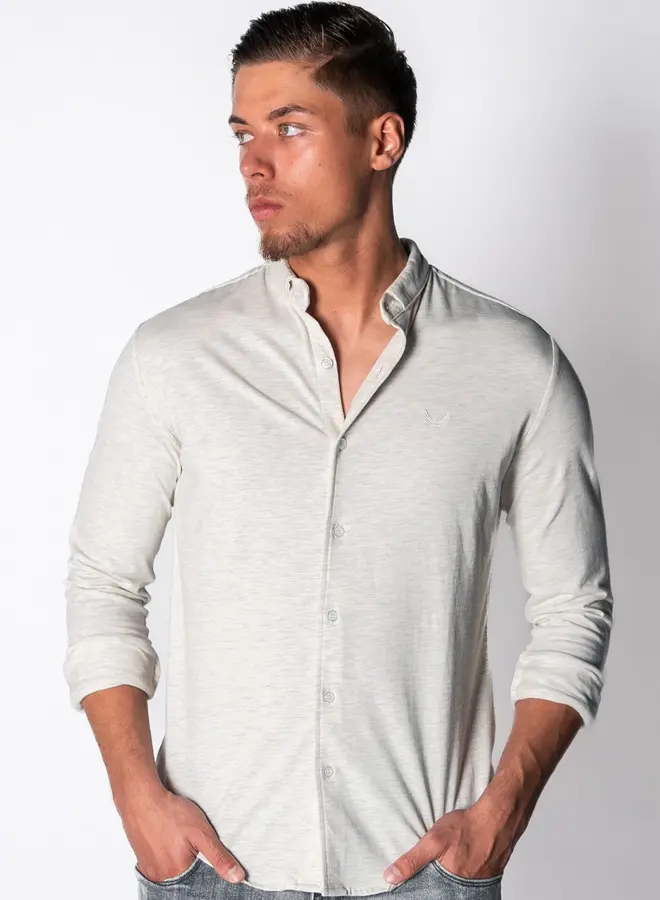 Zumo Slim Fit Shirts COSTER BeigeMelee