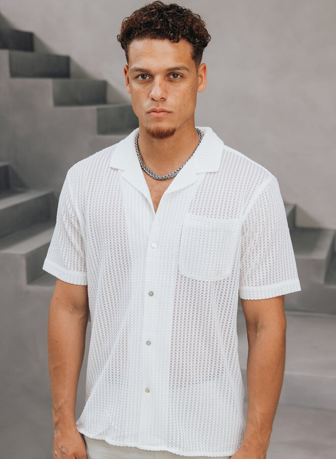 Zumo Regular Fit Shirts DOBBY White