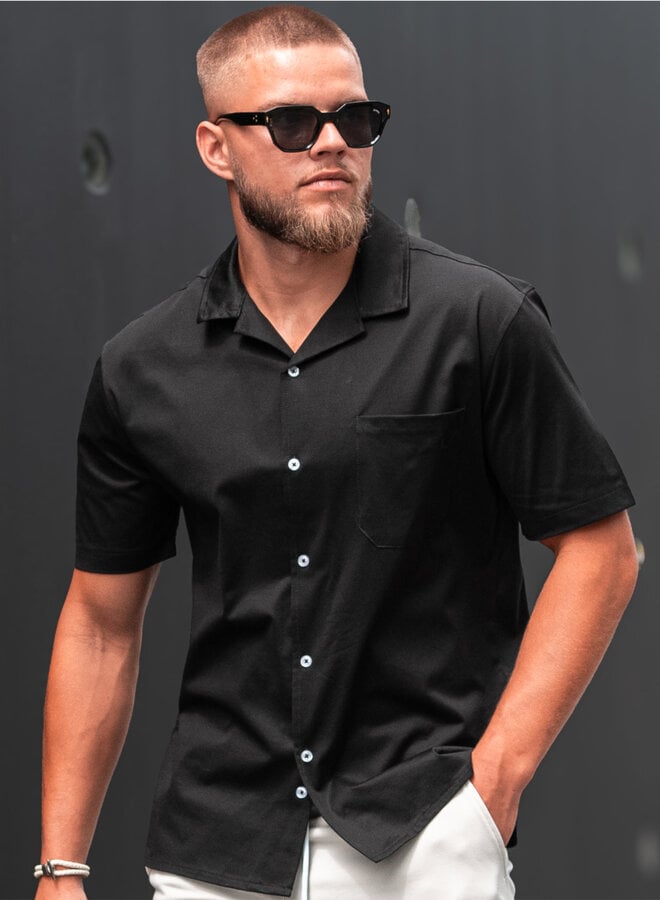 Zumo Regular Fit Shirts BEAU-MC Black