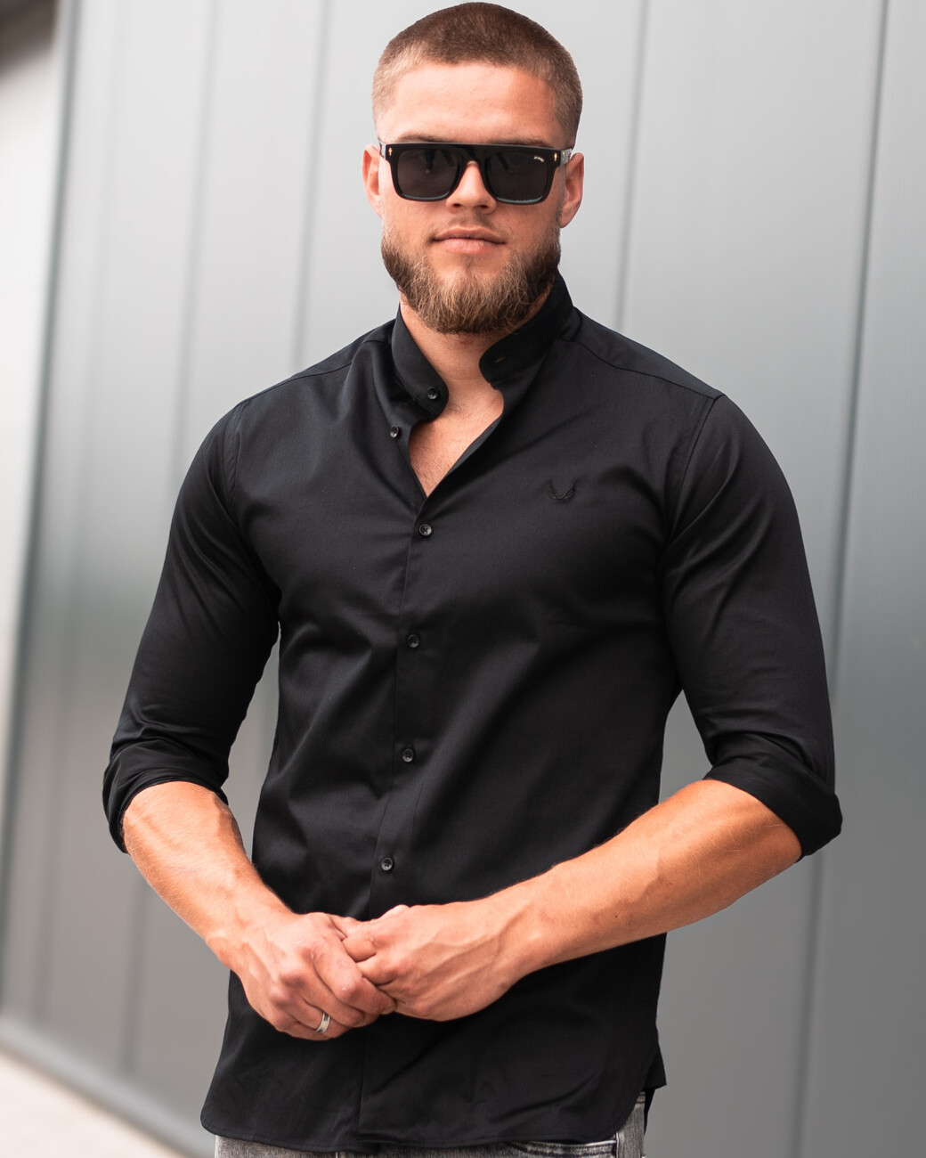 Zumo Slim Fit Shirts ELIJAH-N Black