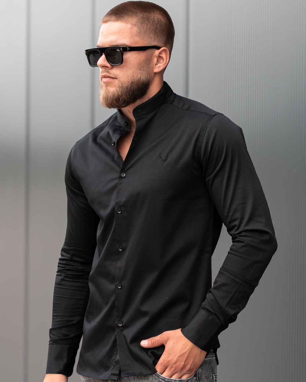 Zumo Slim Fit Shirts ELIJAH-N Black