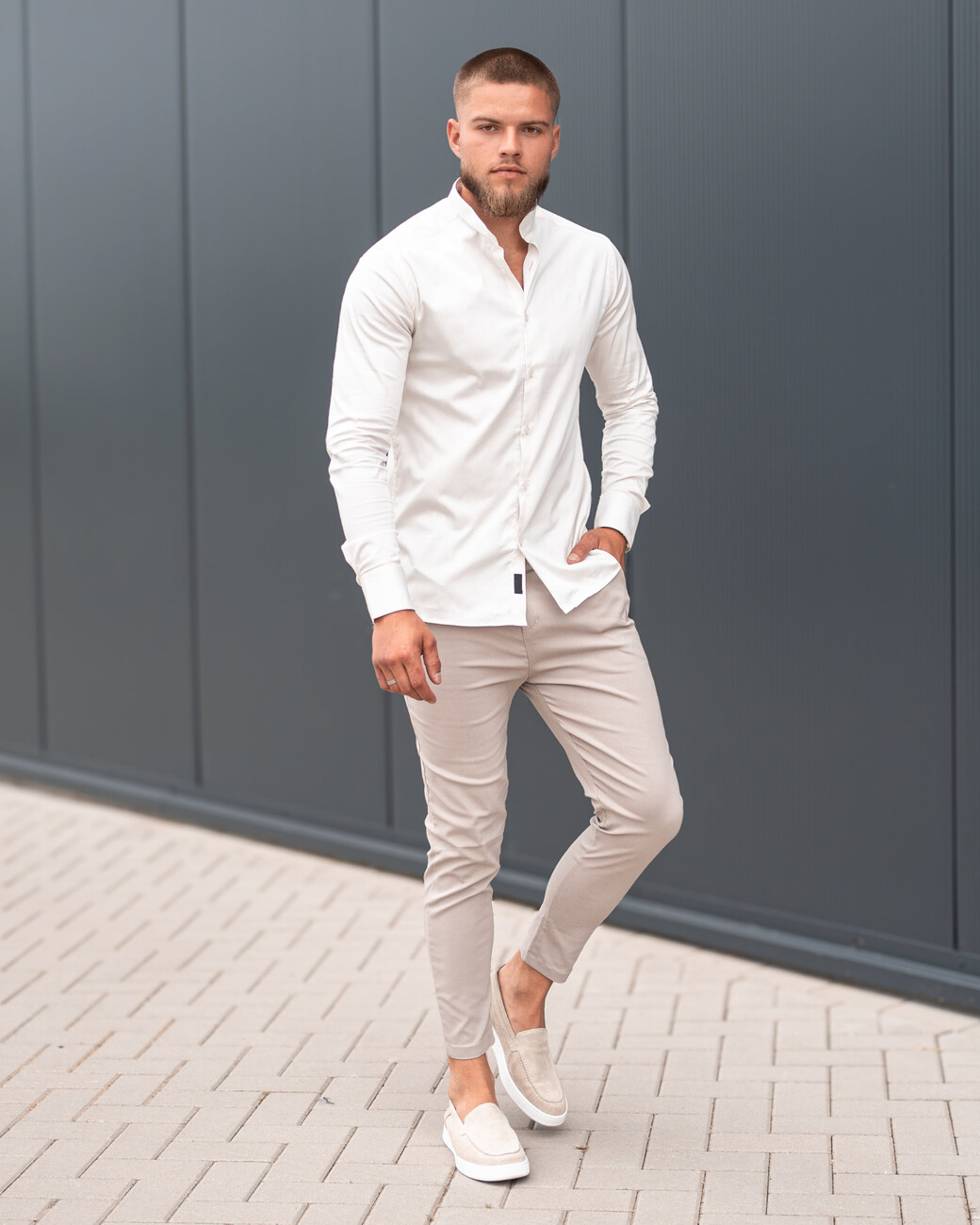 Zumo Slim Fit Shirts ELIJAH-N Cream