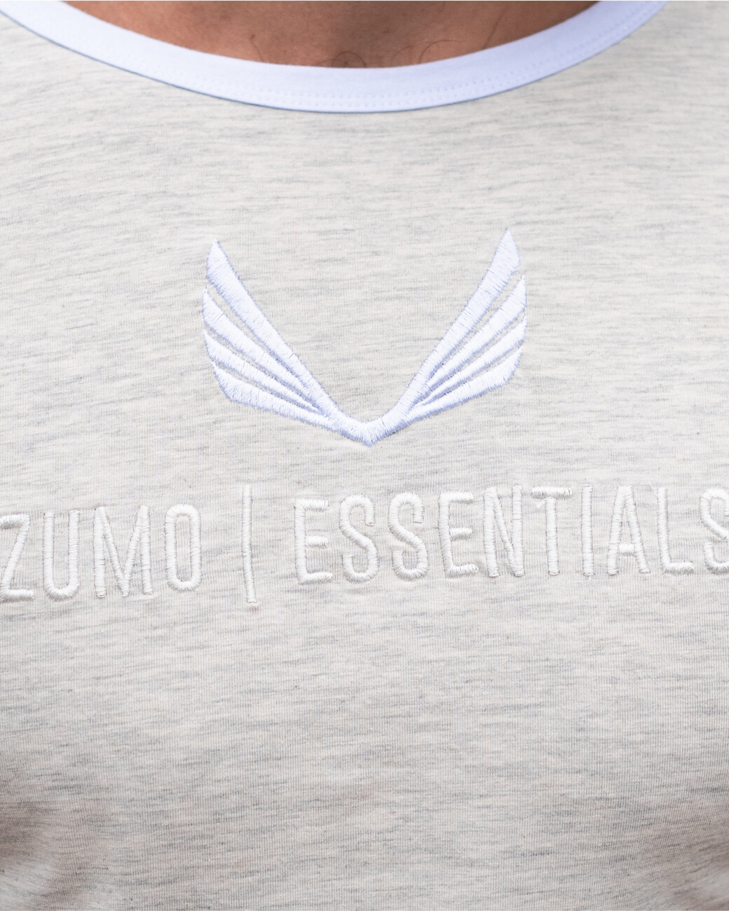 Zumo Slim Fit T-shirts SLY-ESSENT BeigeMeleeWhite