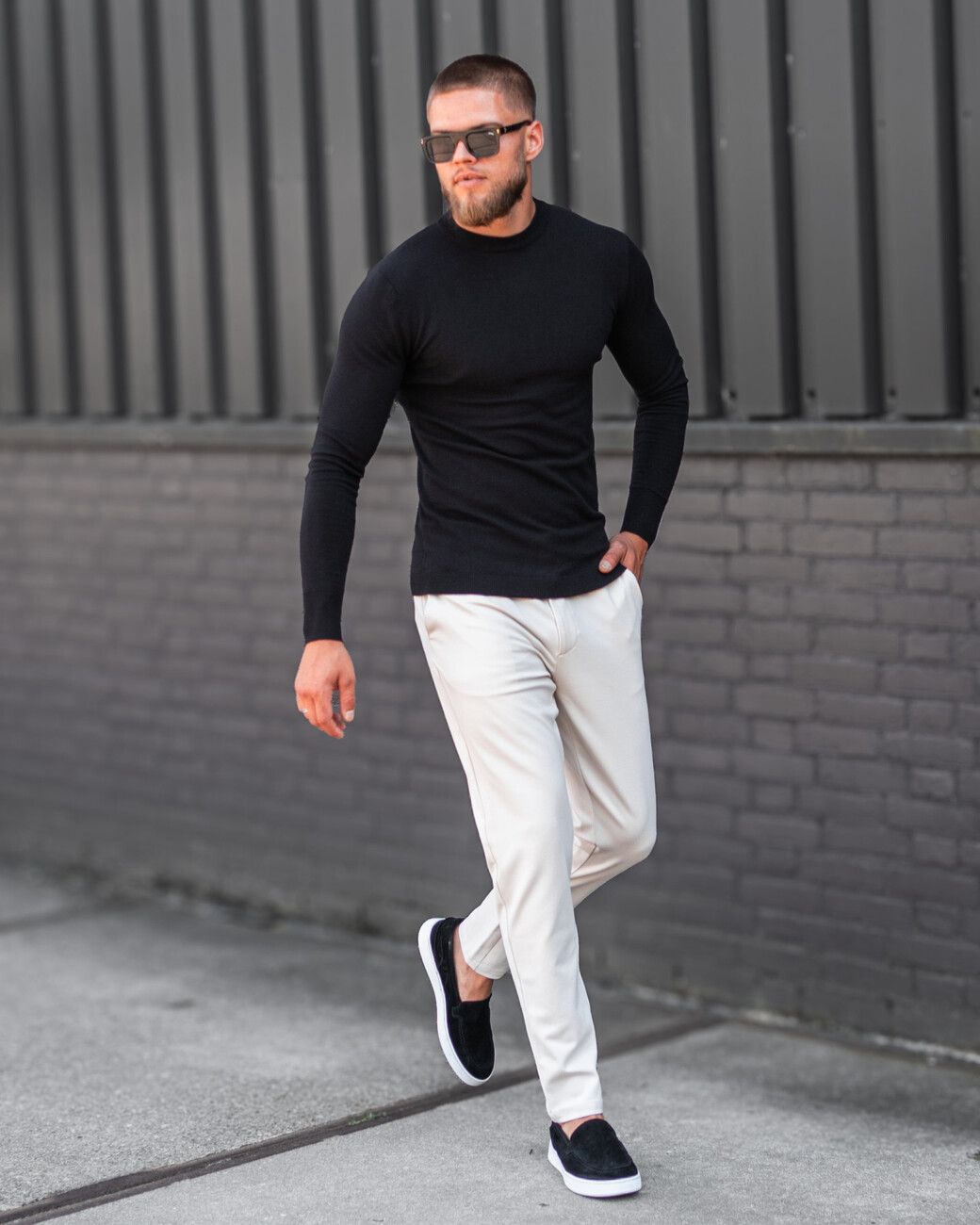 Zumo Slim Fit Pulls LEANDRO Black