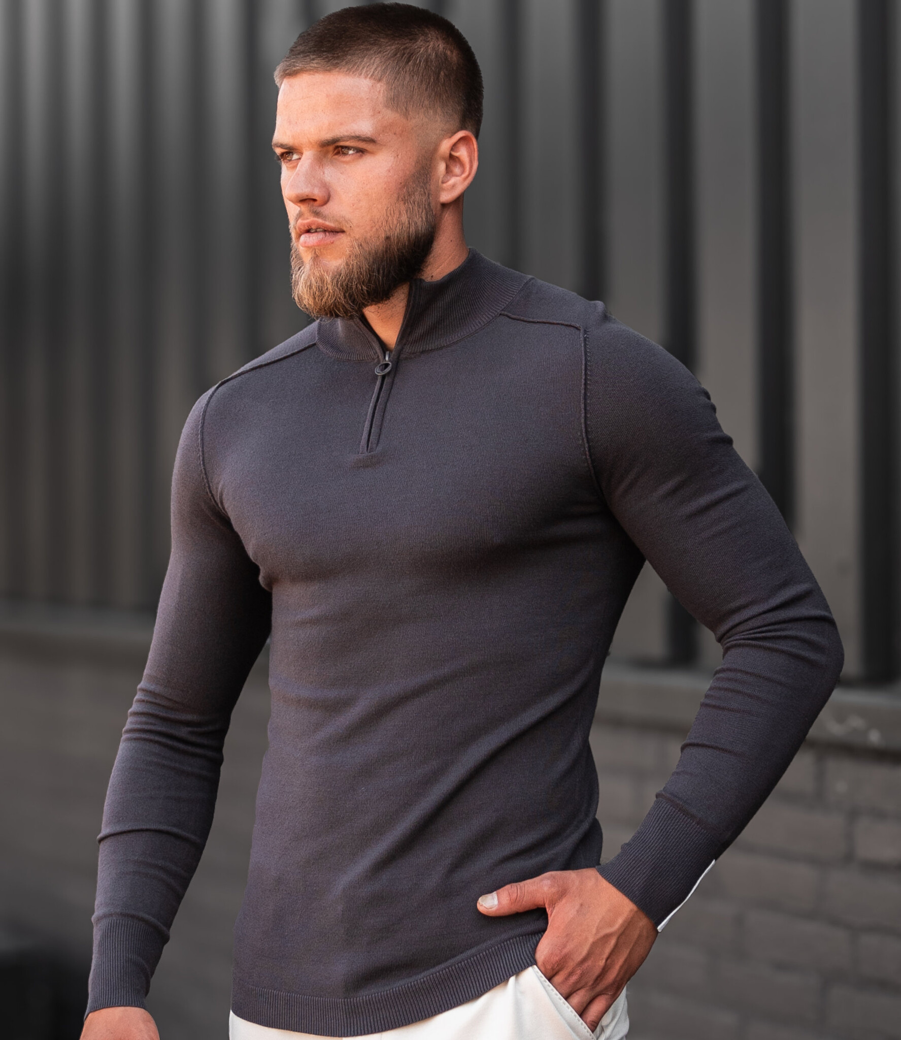 Zumo Slim Fit Pulls SPANZIP Shark