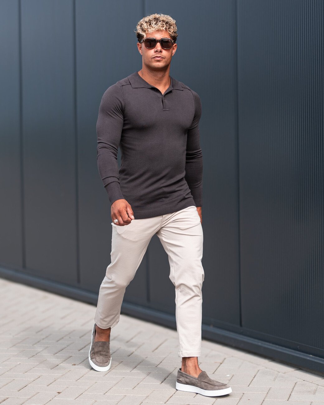 Zumo Slim Fit Pulls POLOSPAN Shark