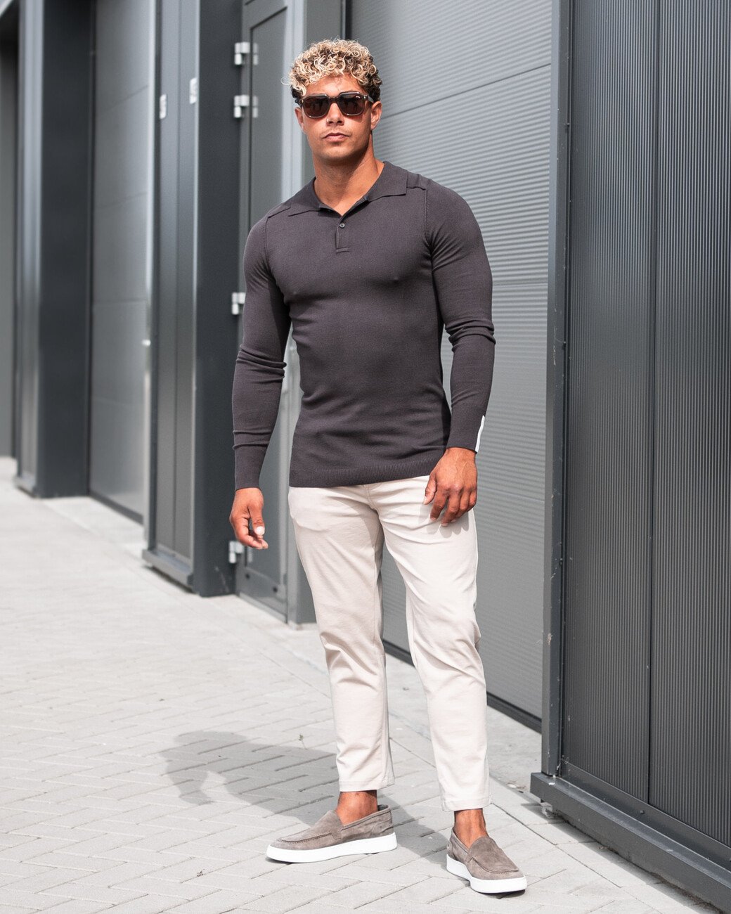 Zumo Slim Fit Pulls POLOSPAN Shark