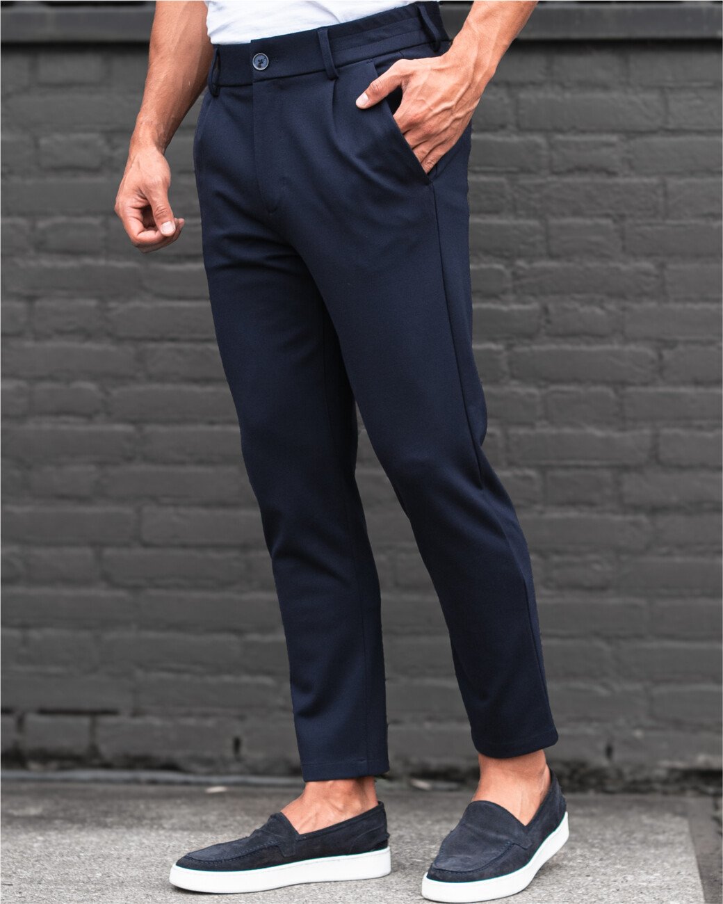 Zumo Regular Fit Pants OSCAR Navy