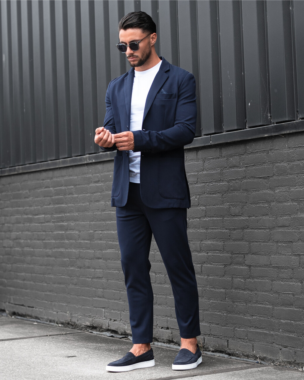 Zumo Regular Fit Pants OSCAR Navy