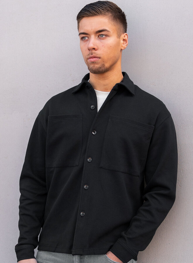 DEMPSEY Black - Overshirts (heavy pique)
