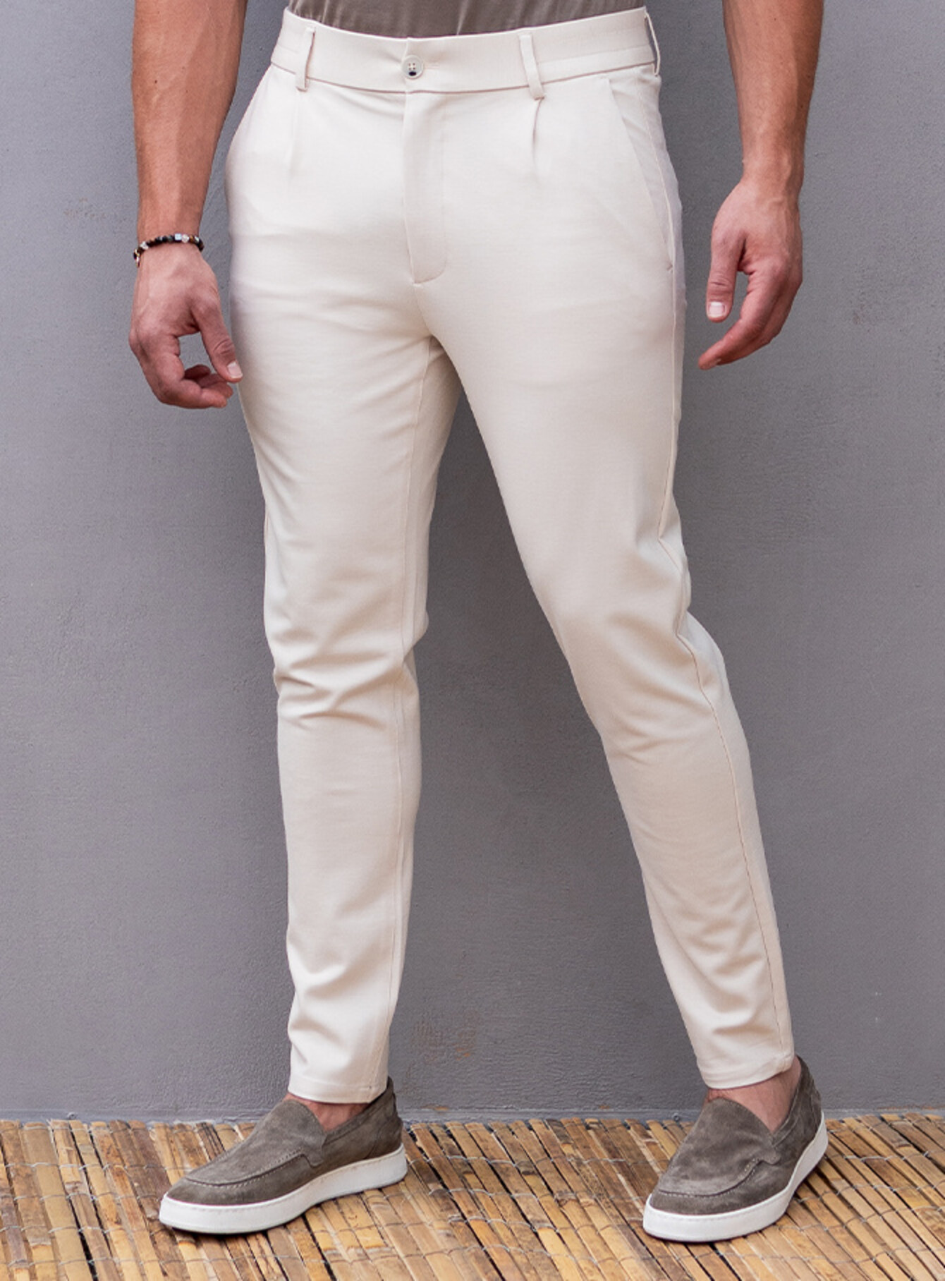 Zumo Regular Fit Pants OSCAR LightBeige
