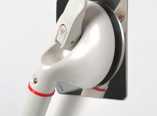 Edelstaalplaatjes voor zuignap van wandbeugel