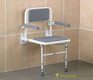 Douchezit muur met arm en voetsteun