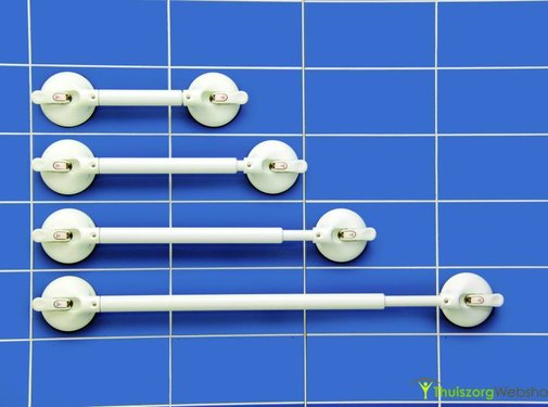 Uitschuifbare wandbeugel met zuignap