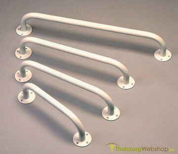 Stalen wandbeugel wit, hoog model