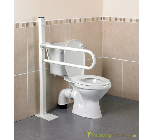 Opklapbare toiletbeugel met vloerbevestiging