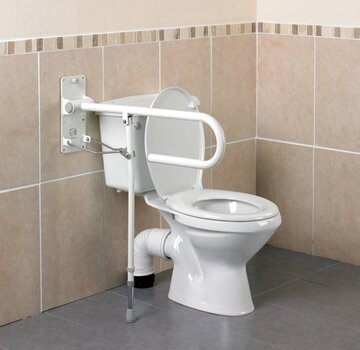 Opklapbare toiletbeugel met vloersteun