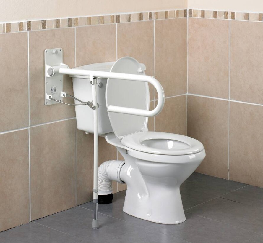 Opklapbare toiletbeugel met vloersteun