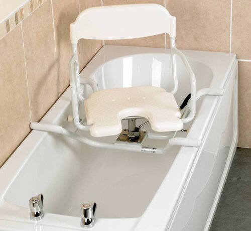 Draaibare badzit met uitsparing