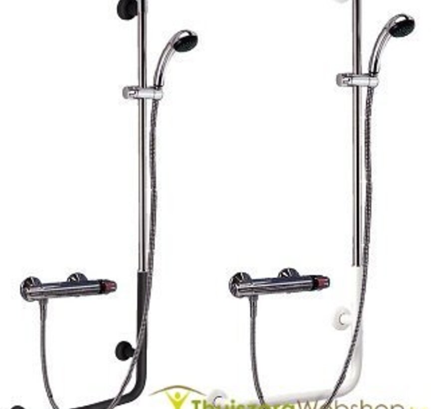 Wandbeugel L-vorm met douchekop en aansluitingsslang