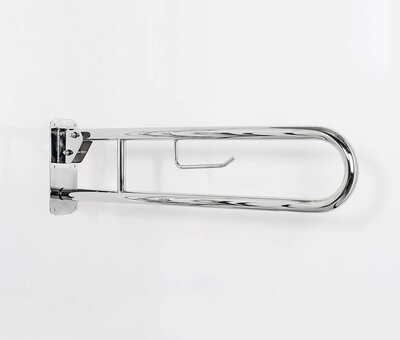 Opklapbare toiletbeugel in inox