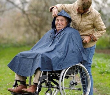 Rolstoelponcho tot de knieën