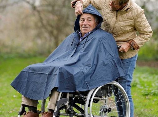 Rolstoelponcho tot de knieën