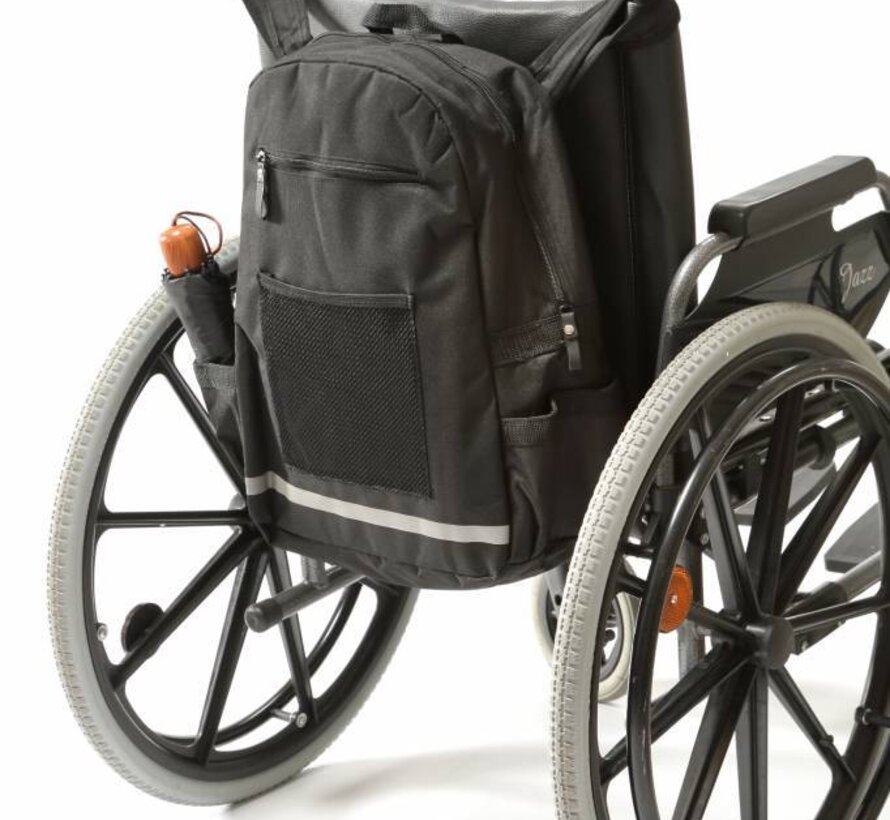 Opbergtas voor achterzijde rolstoel