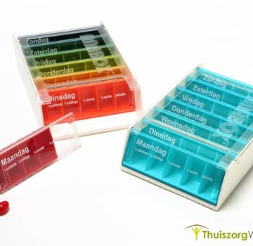 Medicijendoos voor 1 week met 5 vakken per dag