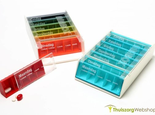 Medicijendoos voor 1 week met 5 vakken per dag