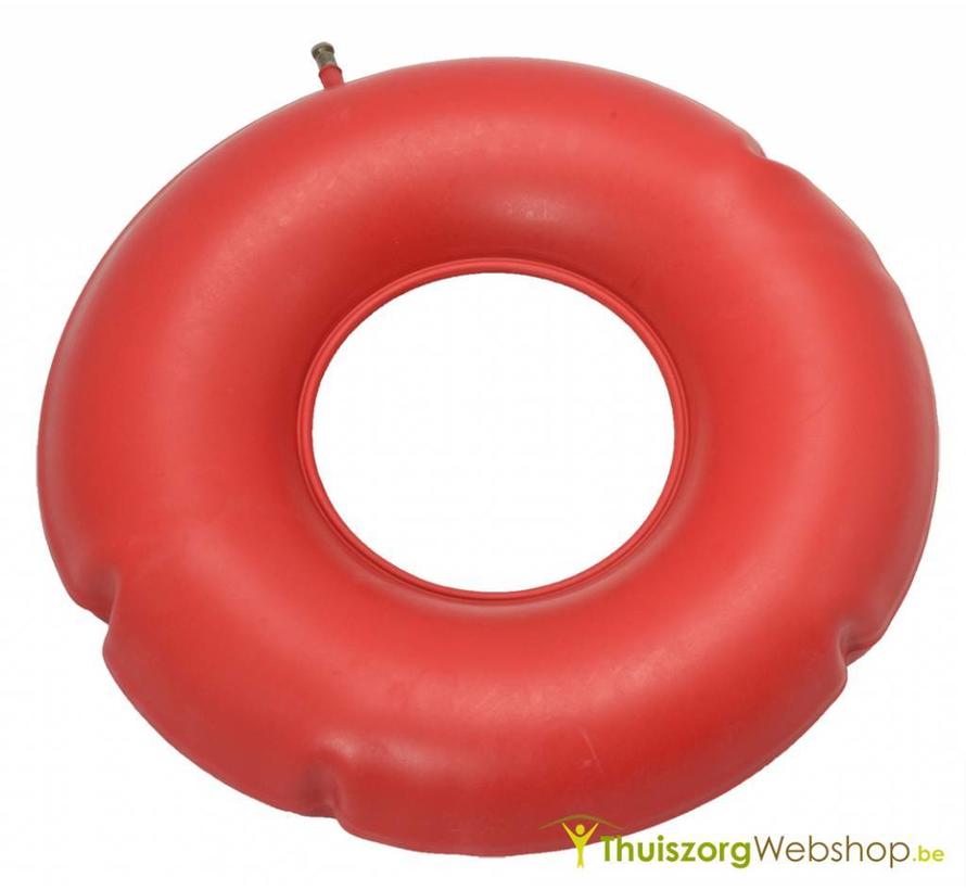 Rood ringkussen opblaasbaar - opties: extra badstoffen hoes en pompje