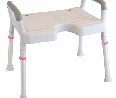 Douchekruk met armsteunen en rugleuning