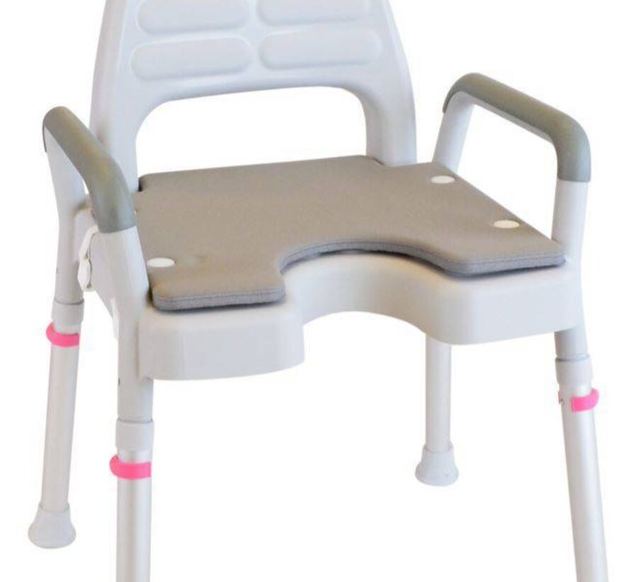 Douchekruk met armsteunen en rugleuning