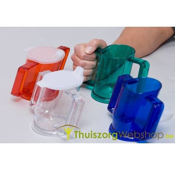 Handycup met dubbel handvat en deksel